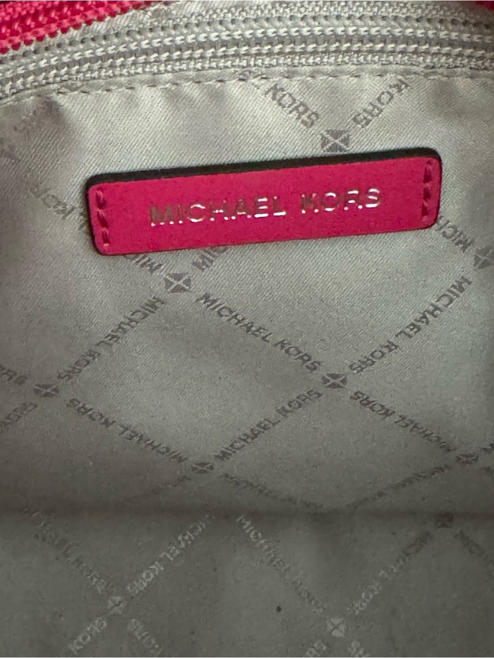 Michael Kors Hot Pink MK Logo Chain-Handle Tote - Picture 3 of 4